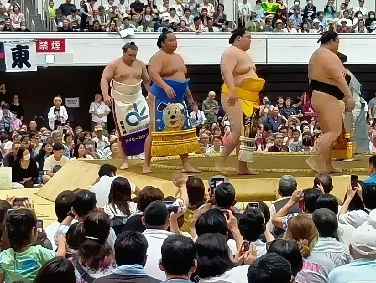 安青錦 3月以来の巡業が岐阜で開幕 「大関」として呼び出される