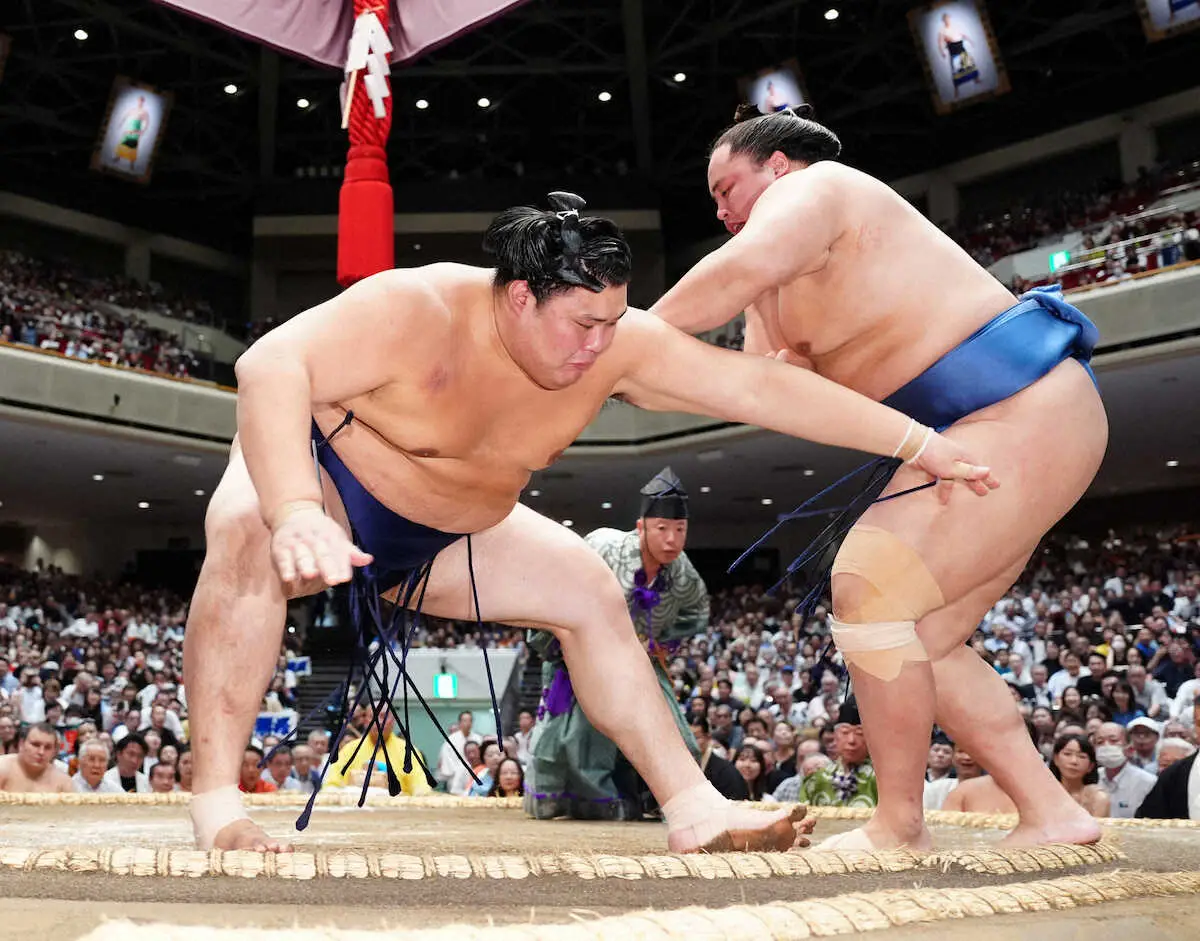 大の里 攻めて連勝発進 内容に満足顔「今日のような相撲が続けばいいかな」
