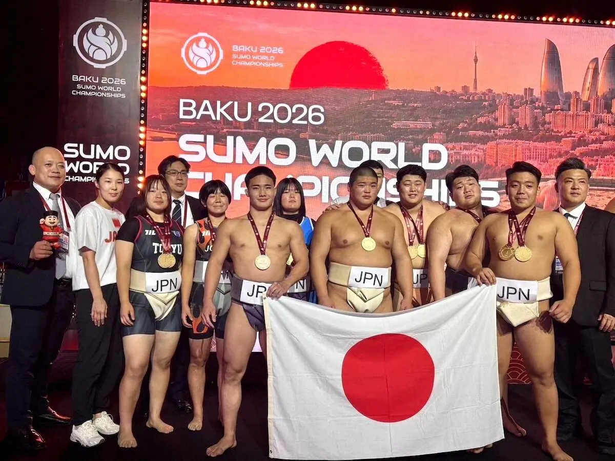 【相撲世界ジュニア選手権】重村鴻之介、永松慧悟、玉城鳳真、黒岩由莉香が世界一 団体戦は男女W優勝
